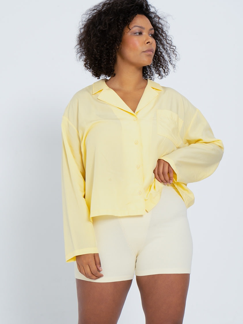 Snuggle pajama shirt - Yellow