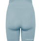 Honest Midwaist Shorts w/Logo - Frost Blue