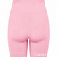 Honest Midwaist Shorts w/Logo Functional Comfort- Cream Pink