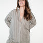 Sleep pajama shirt - dust mint stripe