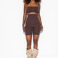 Alturra Highwaist Shaping Shorts - Chocolate
