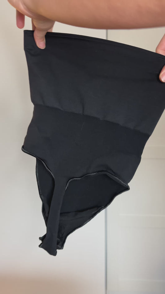 Second Skin High waist thong - Black