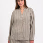 Sleep pajama shirt - dust mint stripe