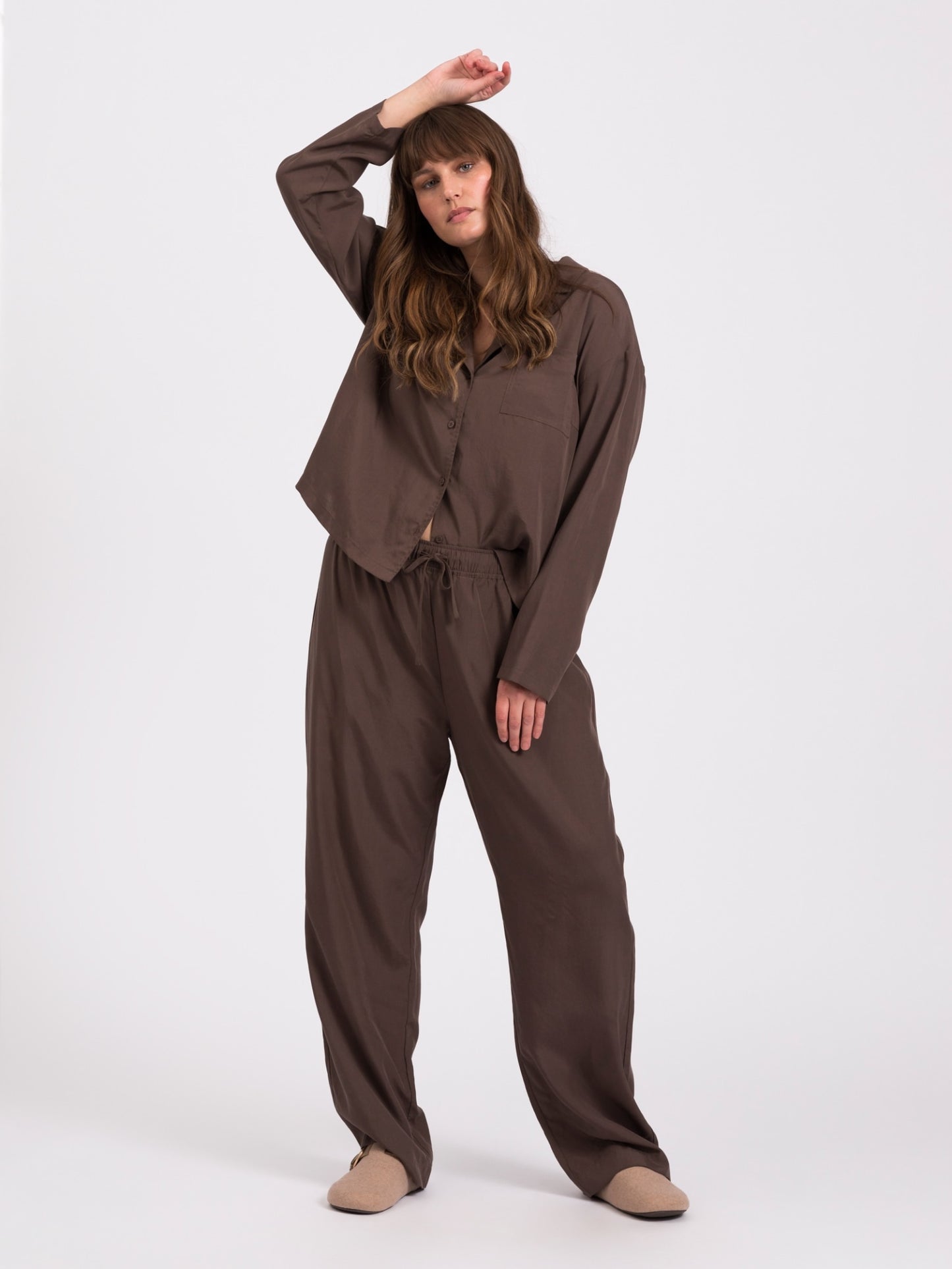 Snuggle pajama shirt - Chocolate